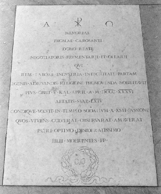 lapide commemorativa - ambito romano (sec. XIX)