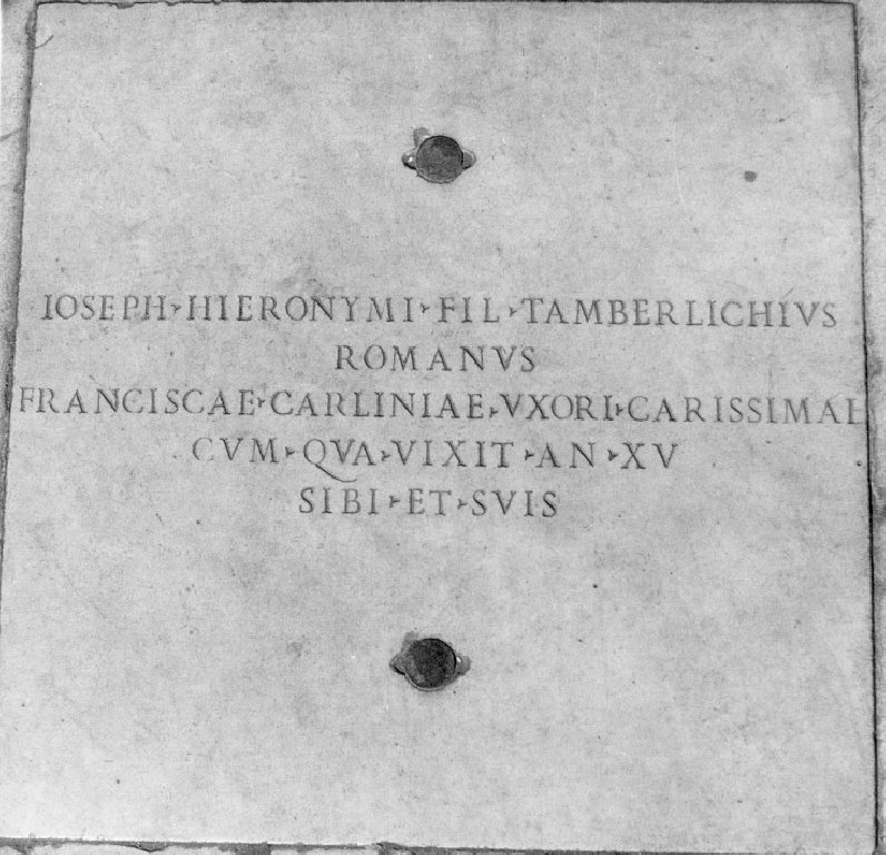 lapide commemorativa - ambito romano (seconda metà sec. XVIII)