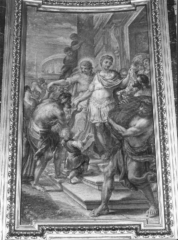 elemosina dei Santi Giovanni e Paolo (dipinto) di Piastrini Giovanni Domenico (sec. XVIII)
