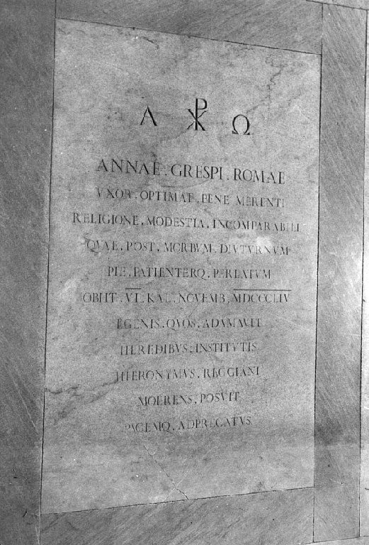 lapide - ambito romano (sec. XIX)