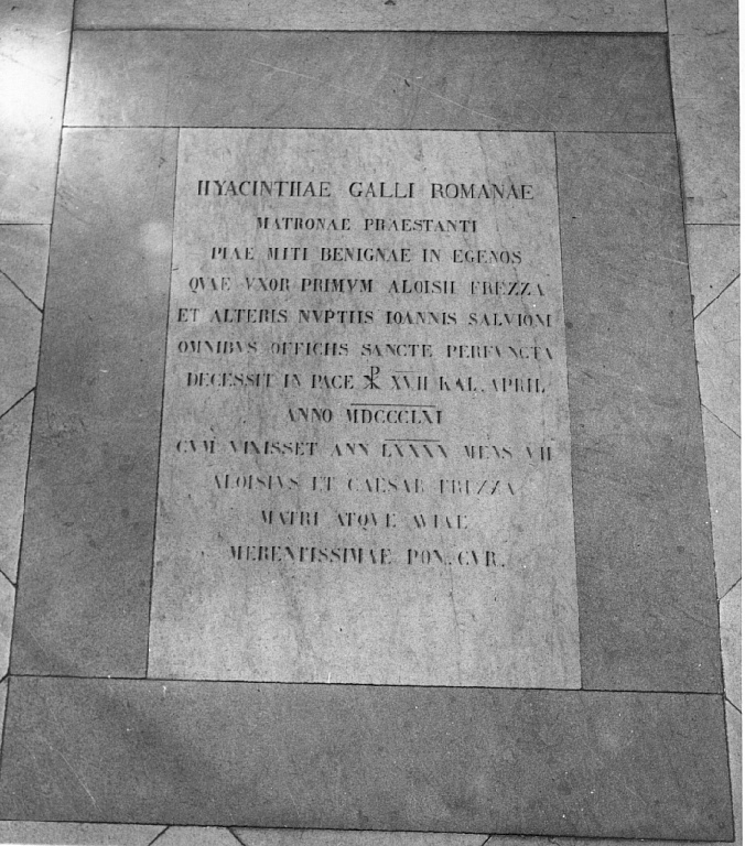 lapide - ambito romano (sec. XIX)