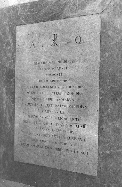 lapide - ambito romano (sec. XIX)