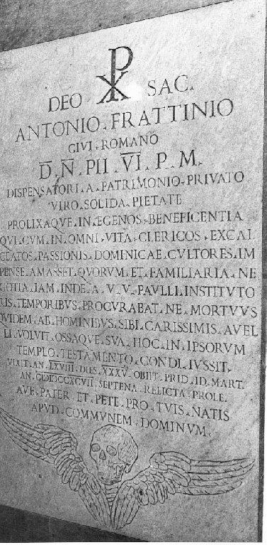 lapide - ambito romano (sec. XVIII)