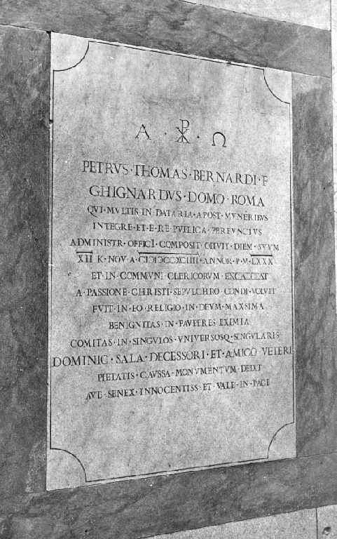 lapide - ambito romano (sec. XVIII)