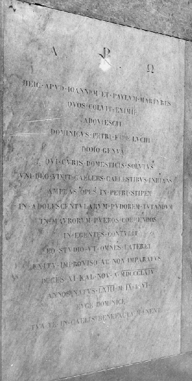 lapide - ambito romano (sec. XIX)