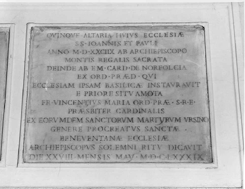 lapide commemorativa - ambito romano (sec. XVII)