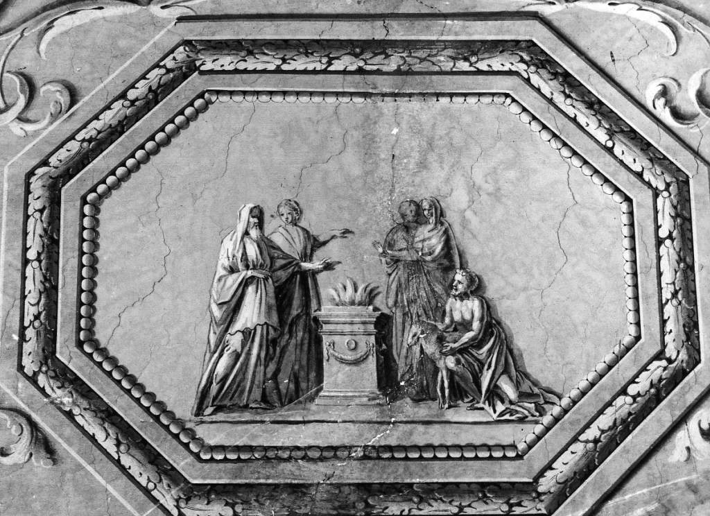 sacrificio pagano (dipinto) di Coccetti Liborio (sec. XVIII)