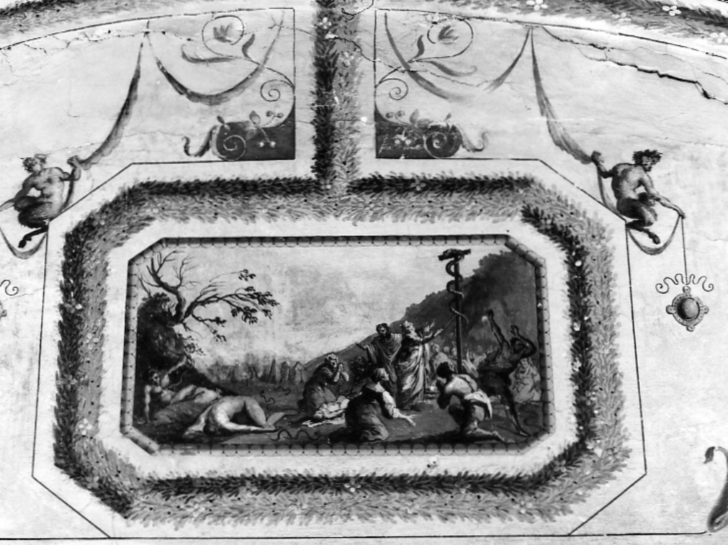 Mercurio libera Marte dal vaso di bronzo (dipinto, ciclo) di Coccetti Liborio (sec. XVIII)