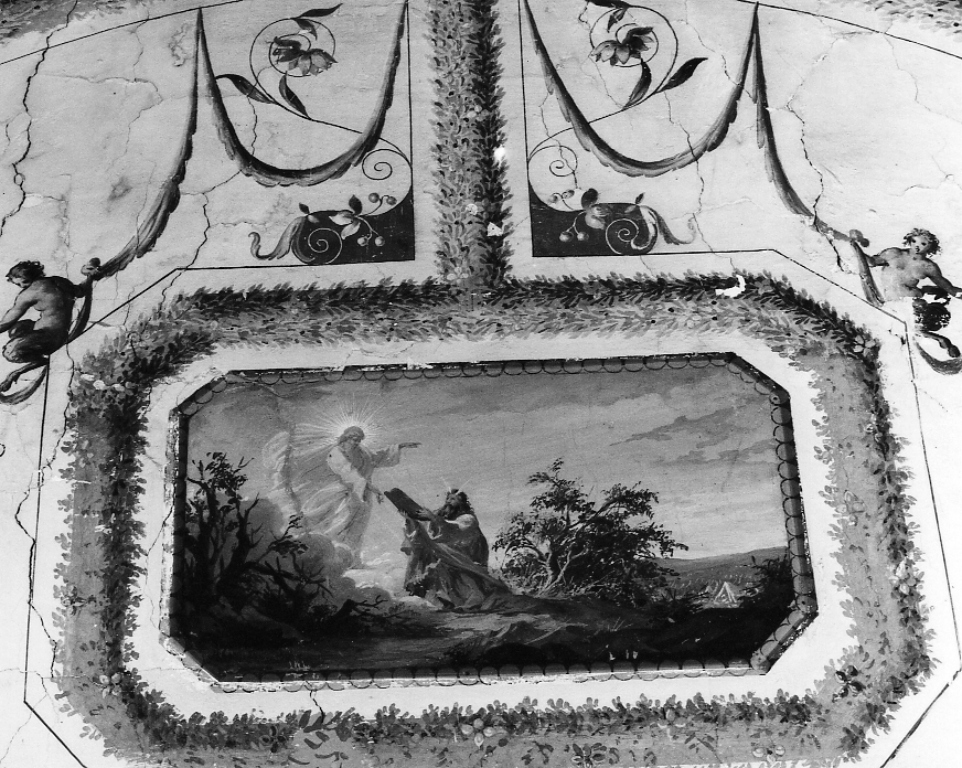 Mosè riceve da Dio le tavole della legge (dipinto) di Coccetti Liborio (sec. XVIII)