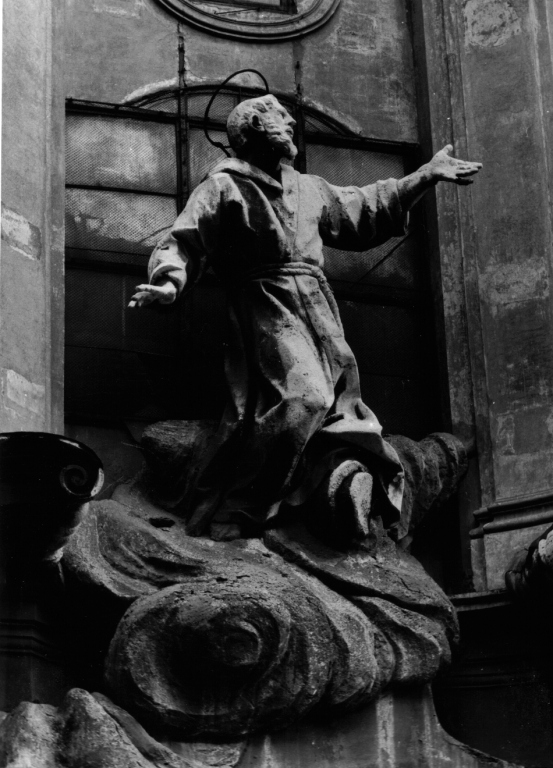 San Francesco d'Assisi (scultura) di Raggi Antonio (attribuito) (sec. XVII)