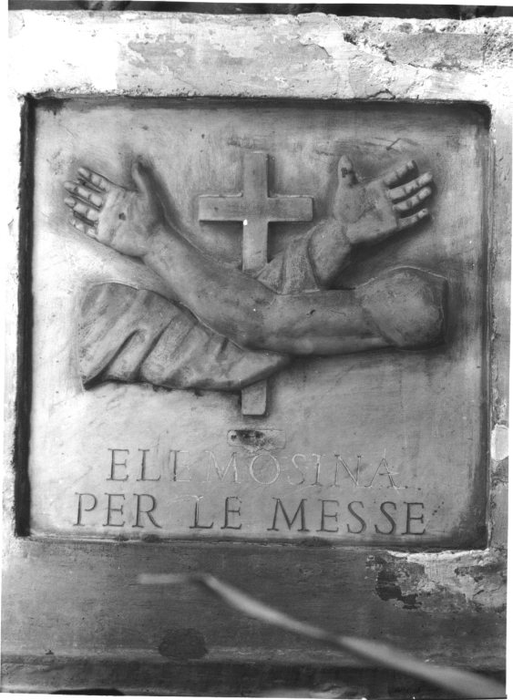 stemma dell'Ordine francescano (rilievo) - ambito romano (fine/inizio secc. XVIII/ XIX)