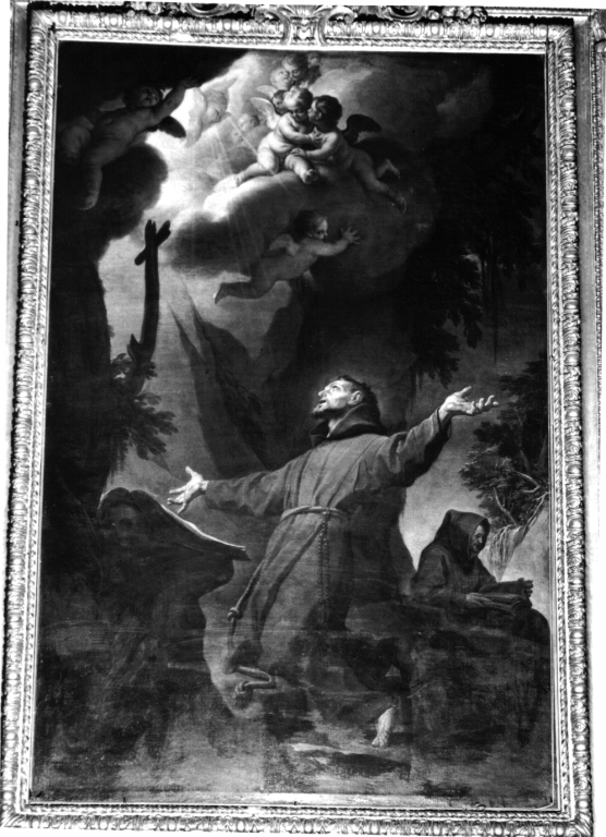 San Francesco d'Assisi riceve le stimmate (pala d'altare) di Trevisani Francesco (sec. XVIII)