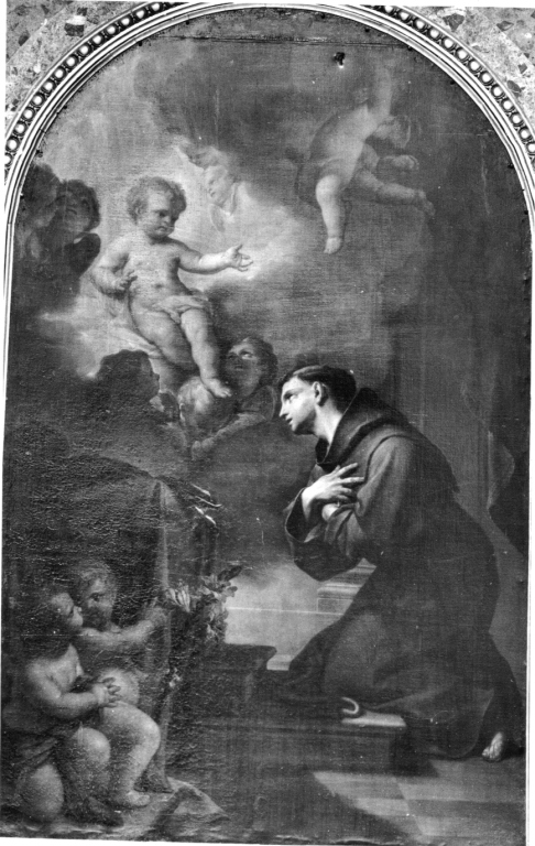 visione di Sant'Antonio da Padova (pala d'altare) di Trevisani Francesco (sec. XVIII)