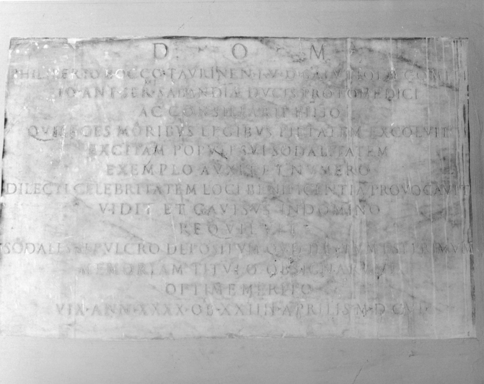 lapide tombale - ambito romano (sec. XVII)