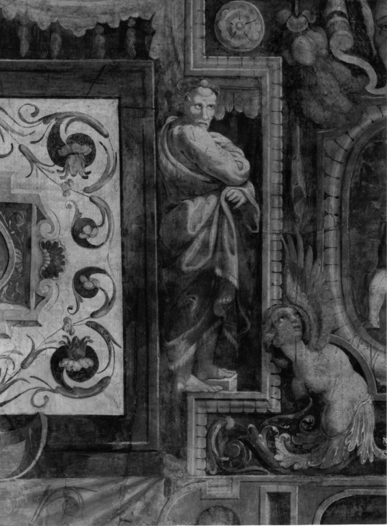 Nereidi e tritoni (dipinto, complesso decorativo) di Zuccari Taddeo (bottega) (sec. XVI)