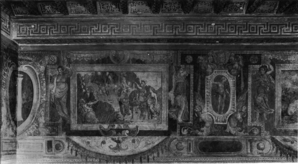 scena allegorica (dipinto, complesso decorativo) di Zuccari Taddeo (bottega) (sec. XVI)