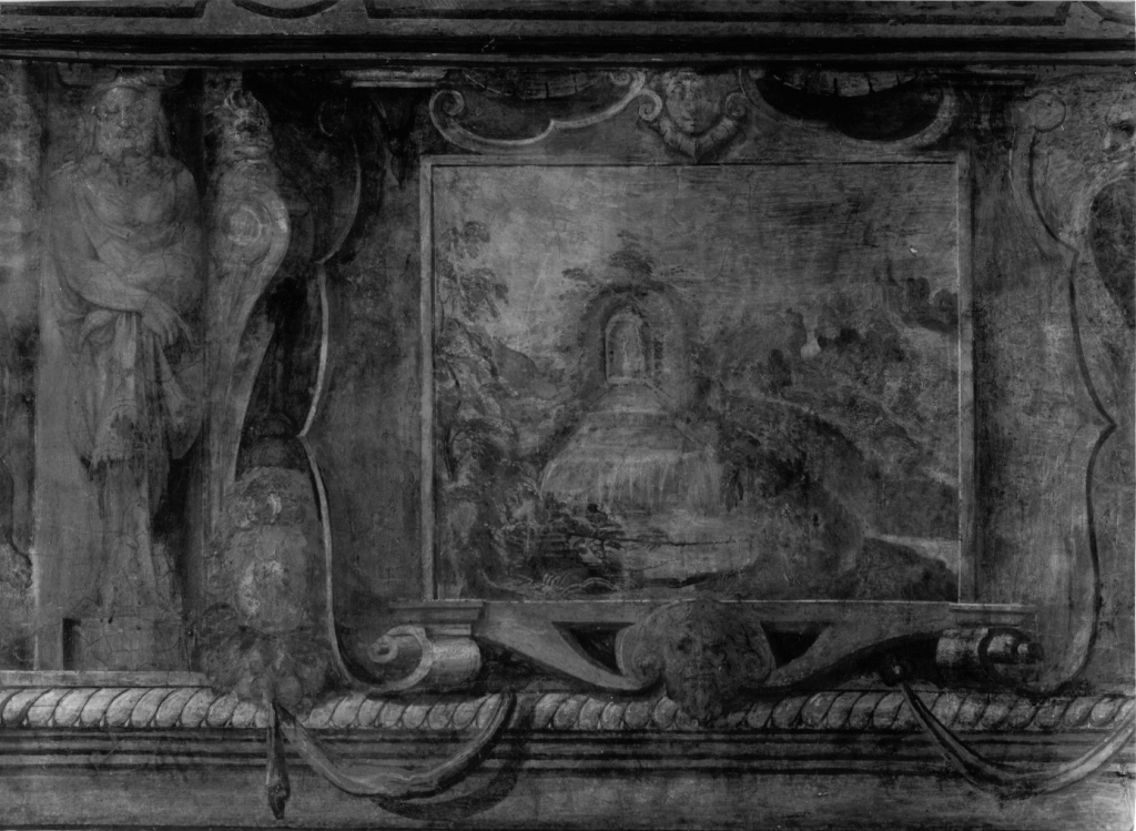 paesaggio con architetture (decorazione pittorica, complesso decorativo) di Zuccari Taddeo (attribuito) (sec. XVI)