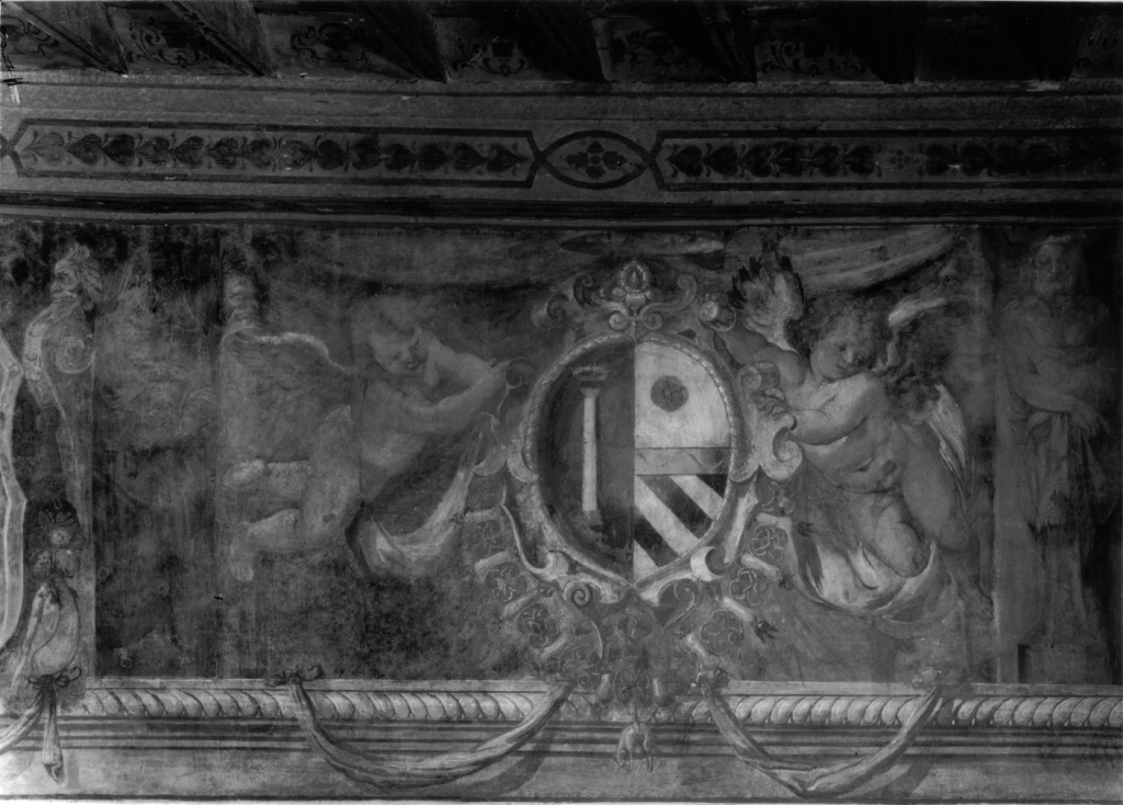 putti reggistemma (decorazione pittorica, complesso decorativo) di Zuccari Taddeo (attribuito) (sec. XVI)