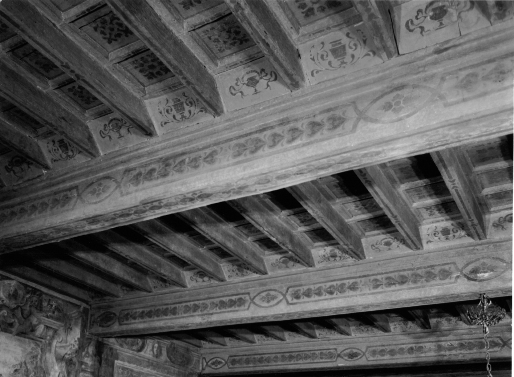 candelabre (soffitto a cassettoni) - ambito romano (fine/inizio secc. XVI/ XVII)