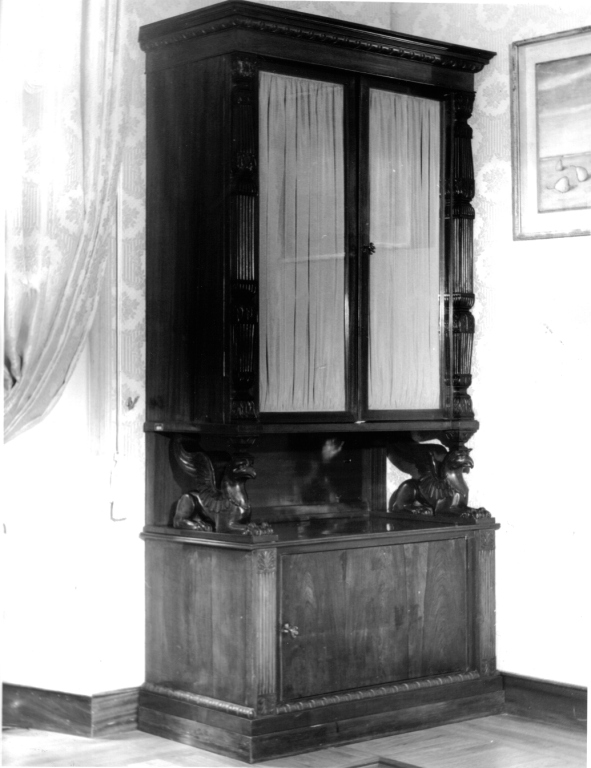 credenza con alzata - manifattura romana (prima metà sec. XIX)