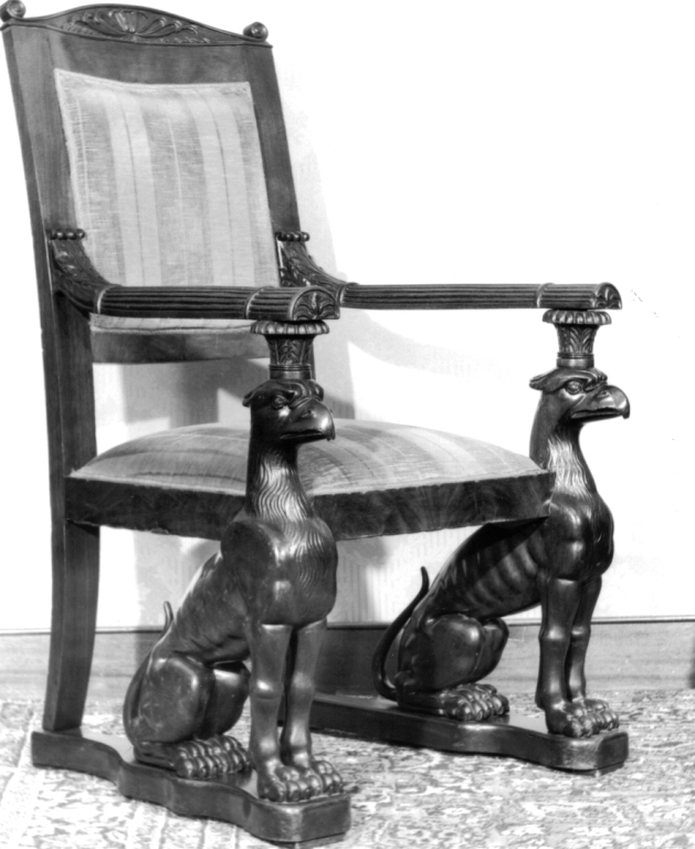 poltrona - ambito romano (prima metà sec. XIX)