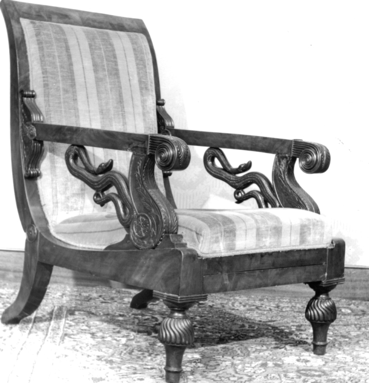 poltrona - ambito romano (prima metà sec. XIX)