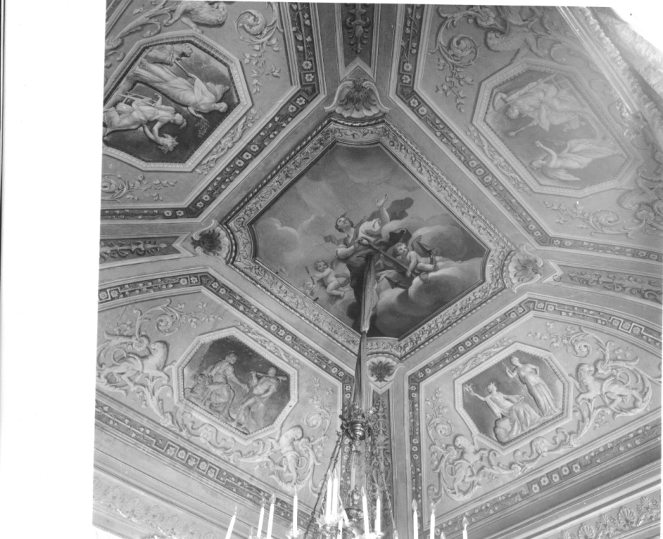 allegoria della Fede e scene mitologiche (soffitto dipinto, ciclo) di Nocchi Bernardino (sec. XVIII)