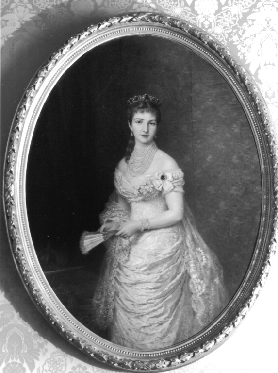 ritratto della regina Margherita di Savoia (dipinto) di De Sanctis Guglielmo (ultimo quarto sec. XIX)
