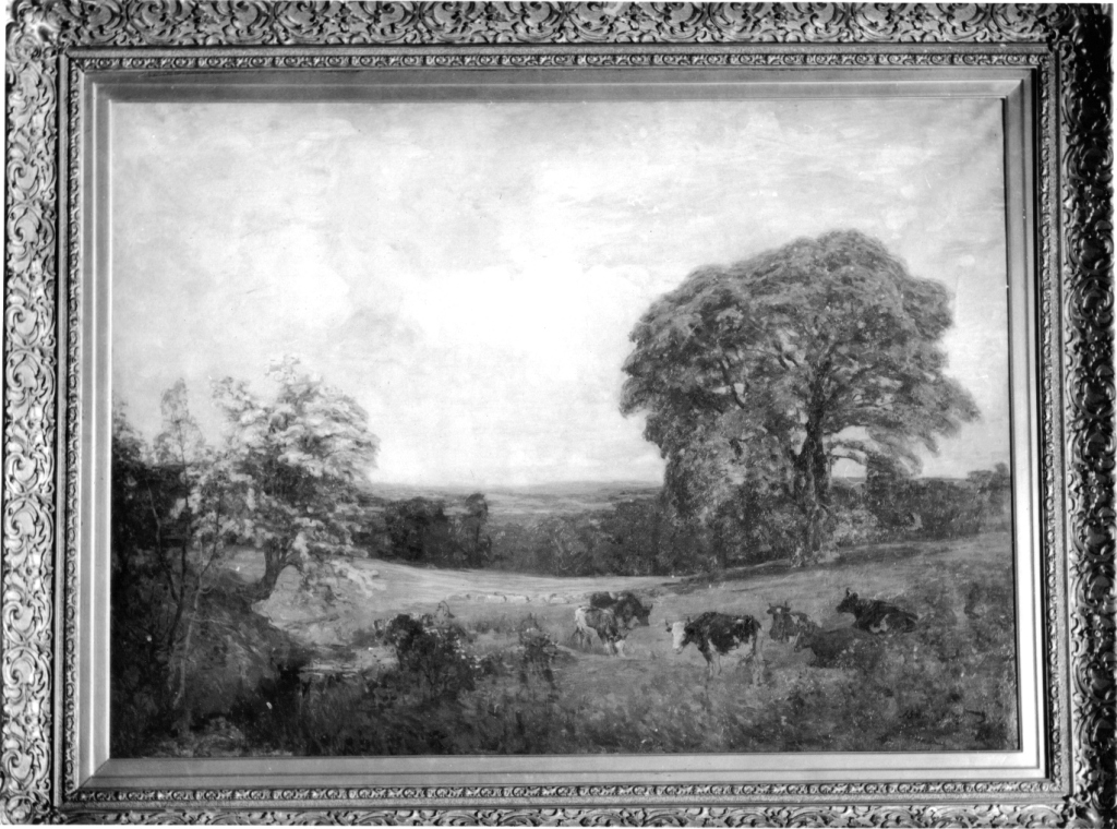 paesaggio con animali (dipinto) - ambito europeo (fine/inizio secc. XIX/ XX)