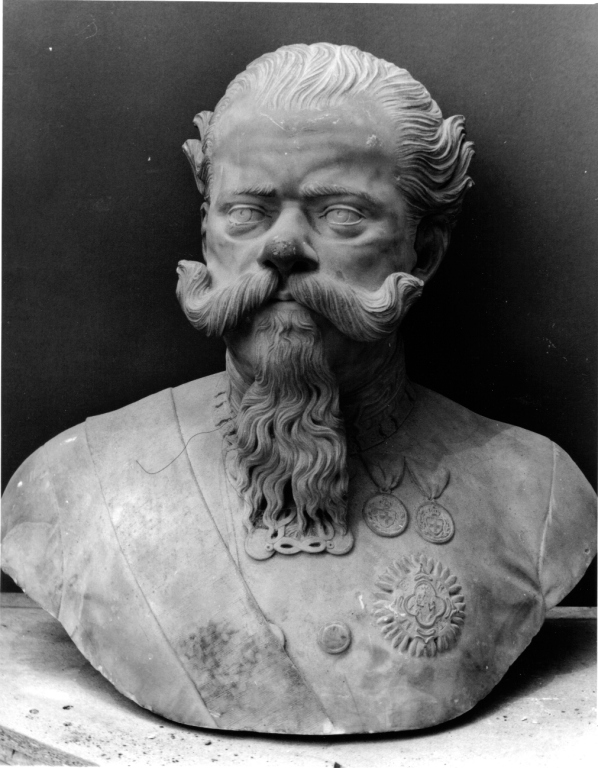 ritratto di Vittorio Emanuele II (scultura) - ambito italiano (ultimo quarto sec. XIX)