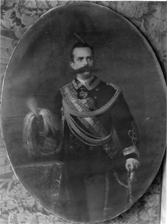ritratto di Umberto I (dipinto) - ambito romano (ultimo quarto sec. XIX)