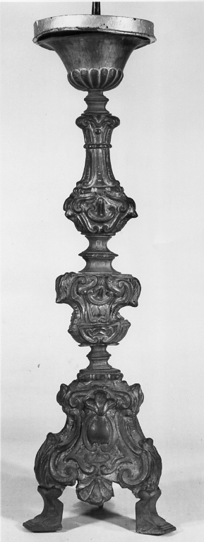 candeliere d'altare, serie - bottega laziale (fine/inizio secc. XVIII/ XX)