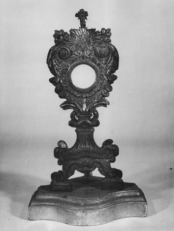 reliquiario - a ostensorio - bottega laziale (sec. XIX)