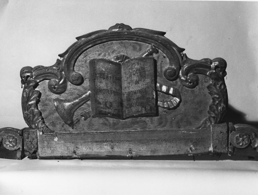 fastigio, frammento - bottega laziale (sec. XIX)