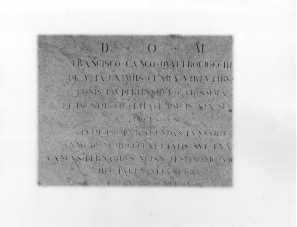 lapide tombale - bottega laziale (sec. XIX)