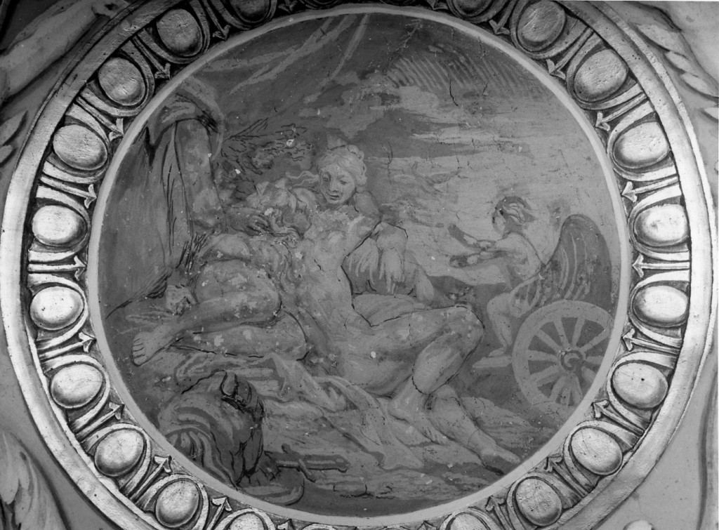 Marte, Venere e Cupido (dipinto) di Lanfranco Giovanni, Corvi Domenico (sec. XVII, sec. XVIII)