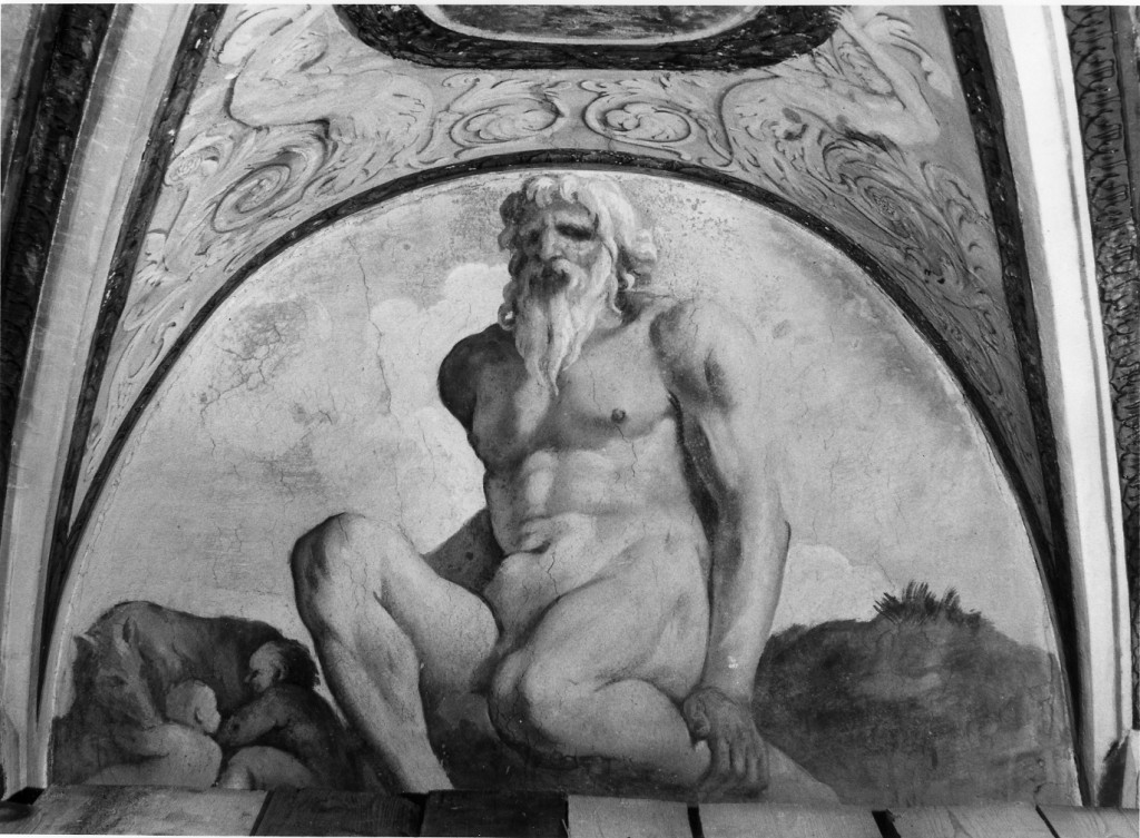 personificazione fluviale (Tevere) (dipinto) di Lanfranco Giovanni, Corvi Domenico (sec. XVII, sec. XVIII)