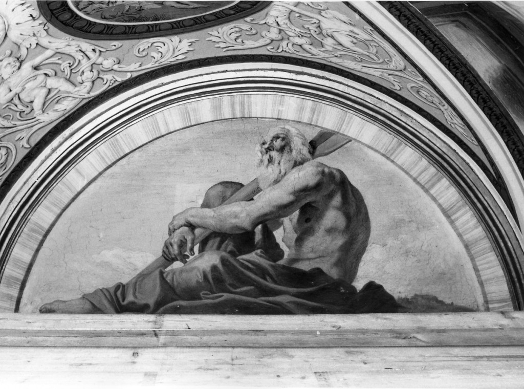 personificazione fluviale (Adige) (dipinto) di Lanfranco Giovanni, Corvi Domenico (sec. XVII, sec. XVIII)