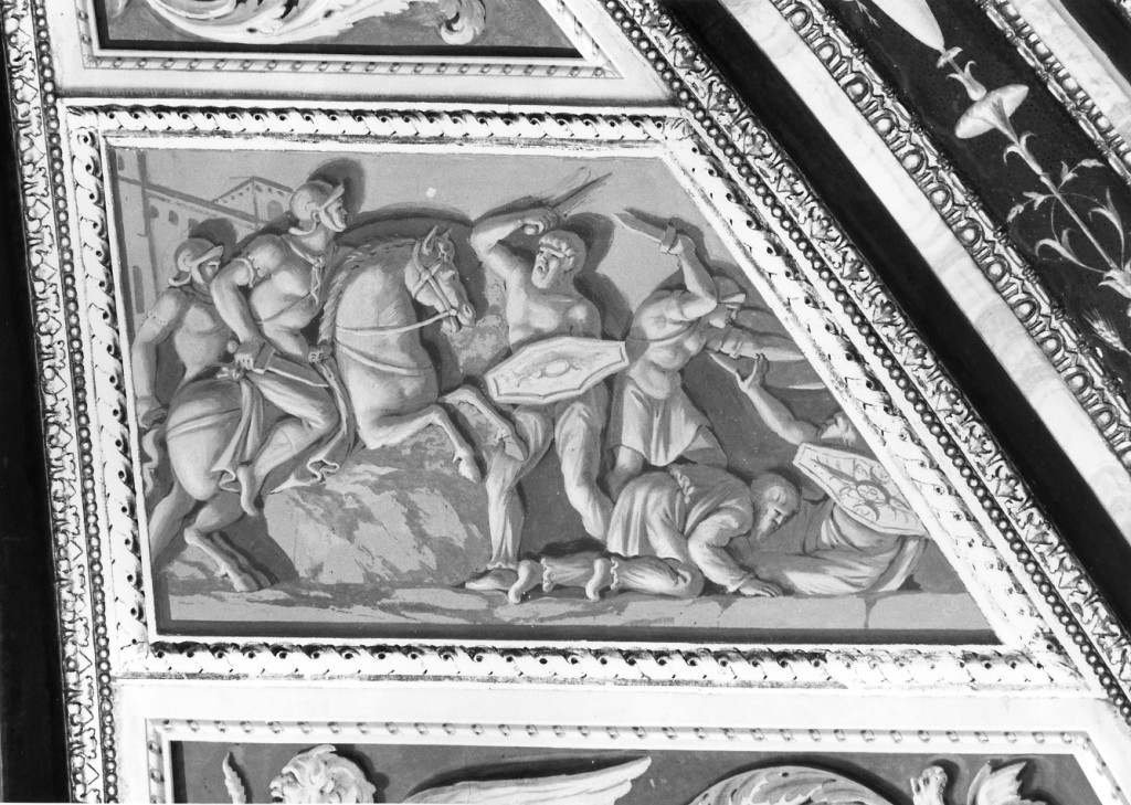 Scena della guerra di Troia (?) (dipinto) di Marchetti Giovanni Battista (sec. XVIII)