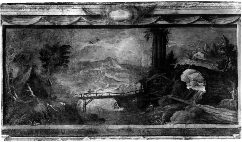 paesaggi e stemmi (decorazione pittorica, complesso decorativo) di Brill Paul (e aiuti), Laggi Simone (ultimo quarto sec. XVI, sec. XVII)