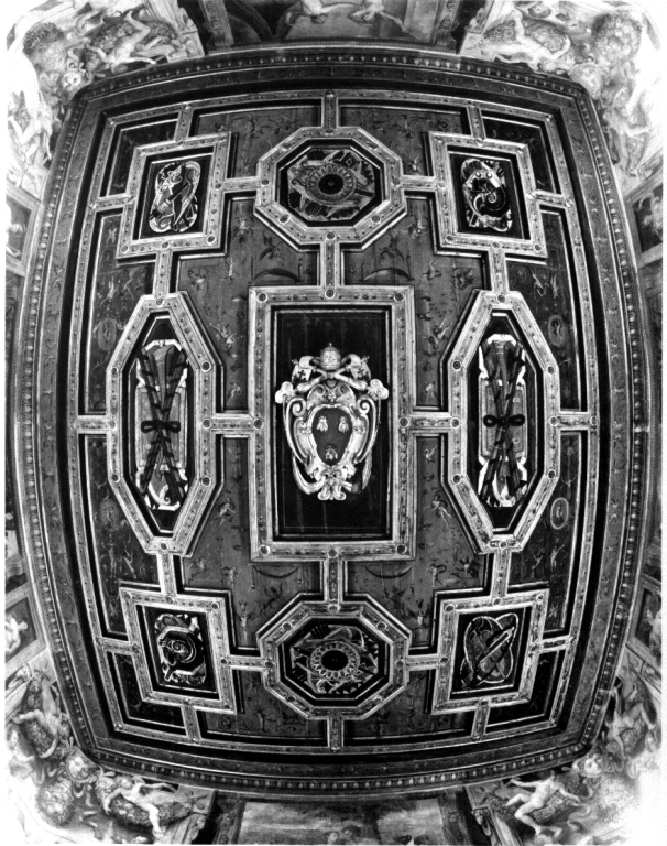 motivi decorativi (soffitto) di Soria Giovanni Battista - ambito romano (metà sec. XVI, sec. XVII)
