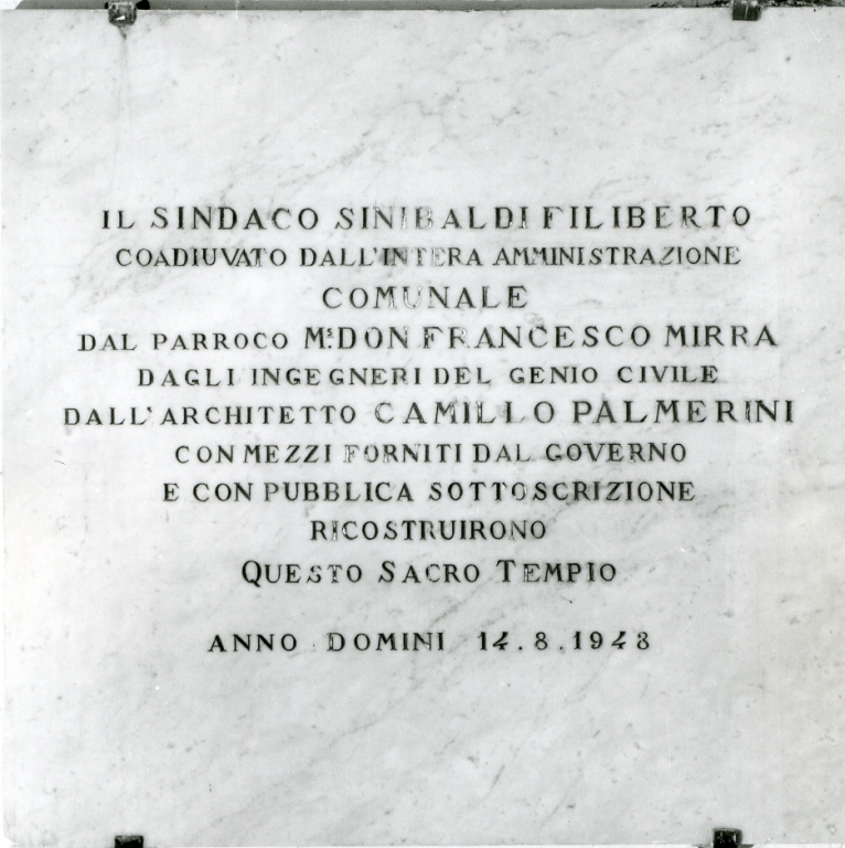 lapide commemorativa - ambito laziale (sec. XX)