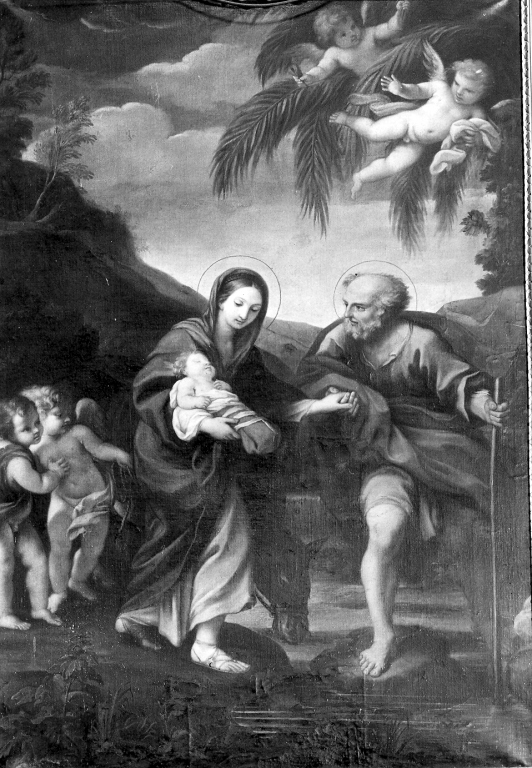 fuga in Egitto (dipinto) di Berrettoni Nicolò (seconda metà sec. XVII)