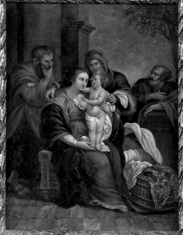 Sacra Famiglia con Sant'Anna e San Gioacchino (dipinto) - ambito Italia centrale (ultimo quarto sec. XVII)
