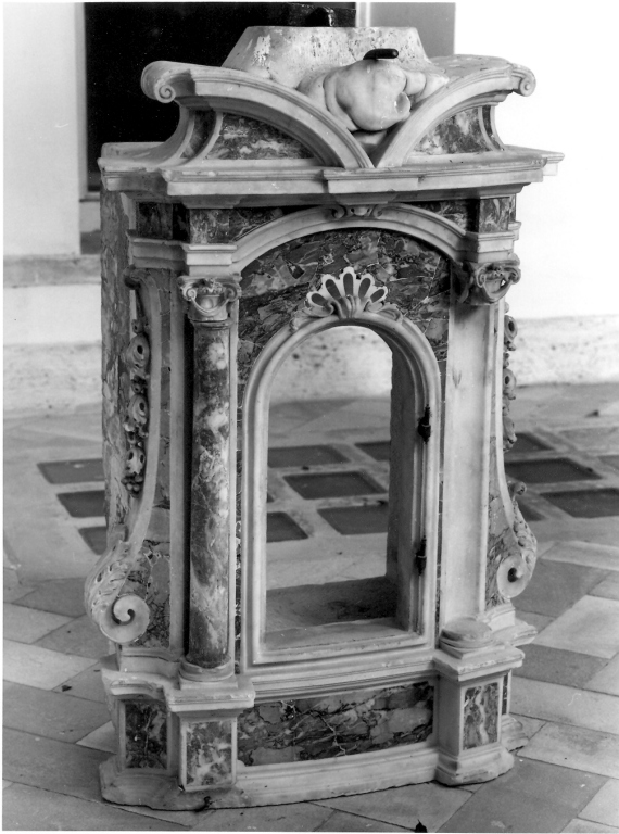 tabernacolo - a frontale architettonico - ambito napoletano (?) (prima metà sec. XVII)