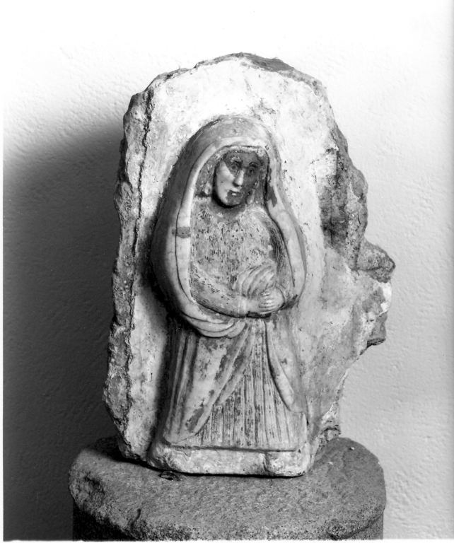 figura femminile velata (scultura) - ambito cassinese (sec. XV)