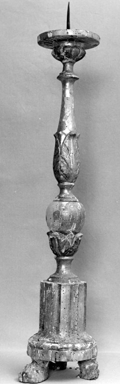 candeliere d'altare, serie - ambito romano (fine sec. XIX)