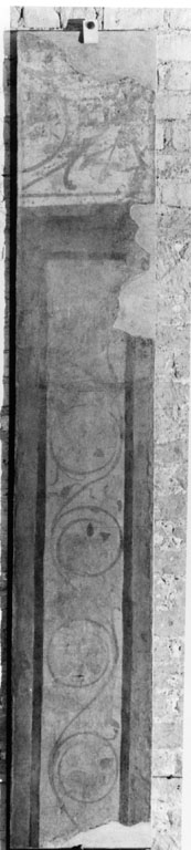 motivo decorativo a girali (dipinto, serie) - bottega romana (?) (sec. XIV)