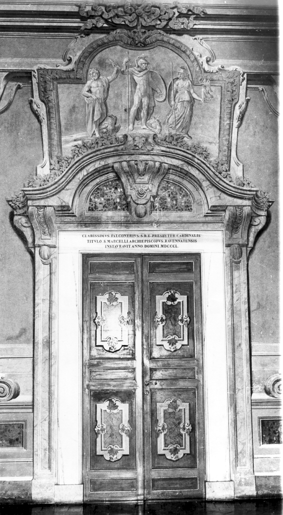 finta architettura (dipinto) di Ghezzi Pier Leone (e aiuti), Valeriani Giuseppe (primo quarto sec. XVIII)