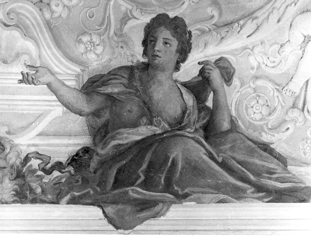 Figura femminile seduta (dipinto) di Calandrucci Giacinto (attribuito) (sec. XVII)